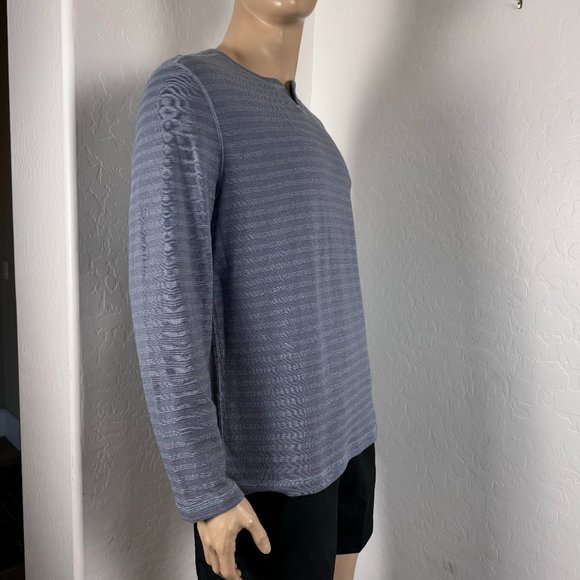 Tommy Bahama Reversible Striped Henley L/S Shirt Size M - Picture 6 of 14